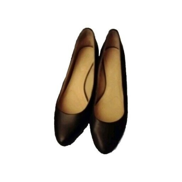Rockport‎ Womens sz 10 Dress Shoes Black Stacked Wood Wedge Heels Pumps Adiprene - Picture 1 of 4